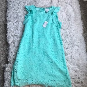 Teal lace dress
